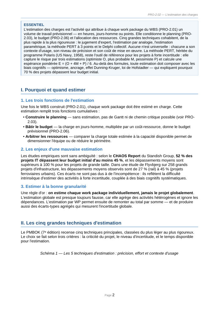 Une page du cours