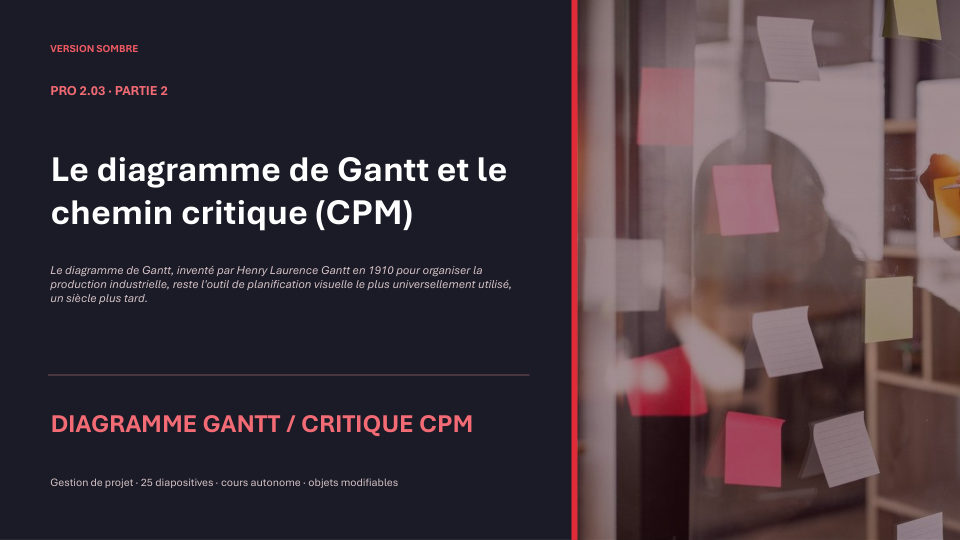Première diapositive de la fiche PRO 2.03