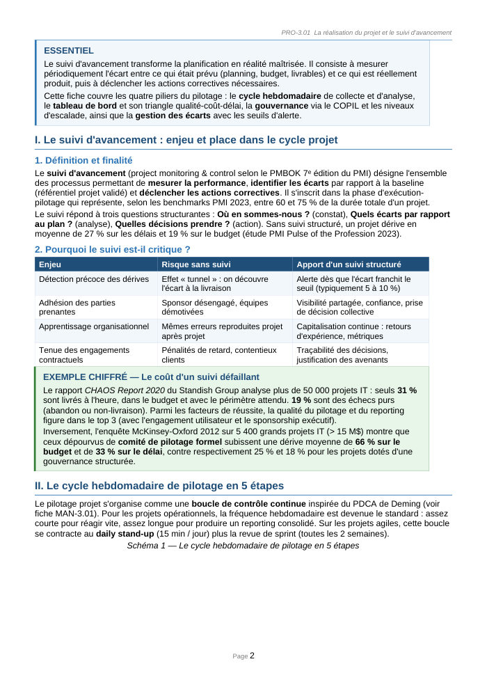 Une page du cours