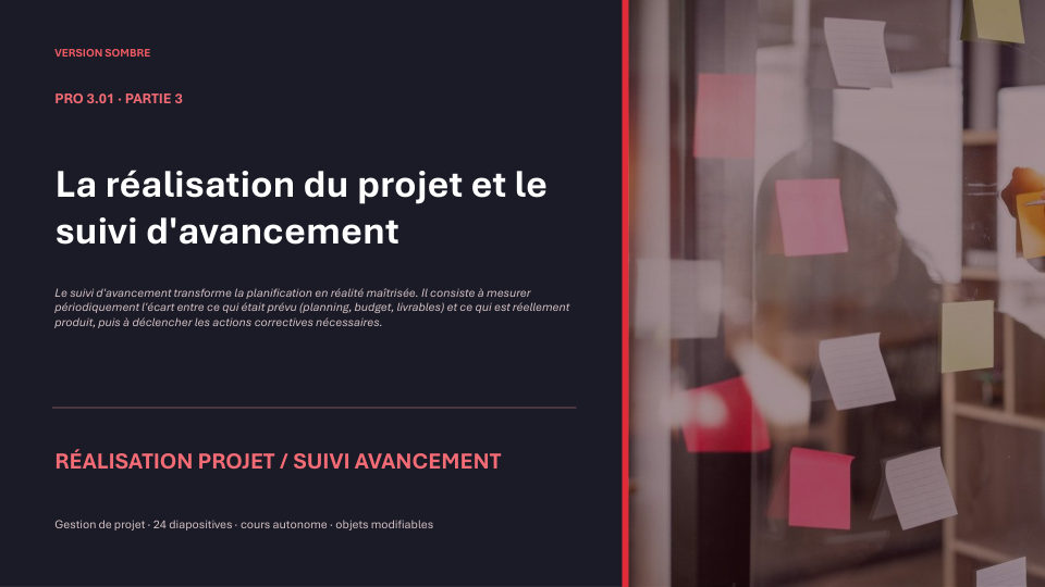 Première diapositive de la fiche PRO 3.01