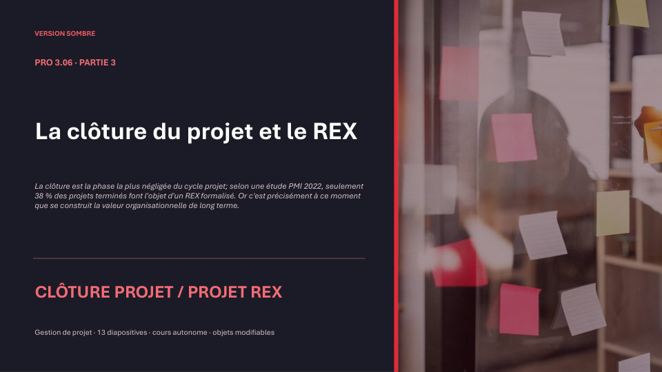 Première diapositive de la fiche PRO 3.06