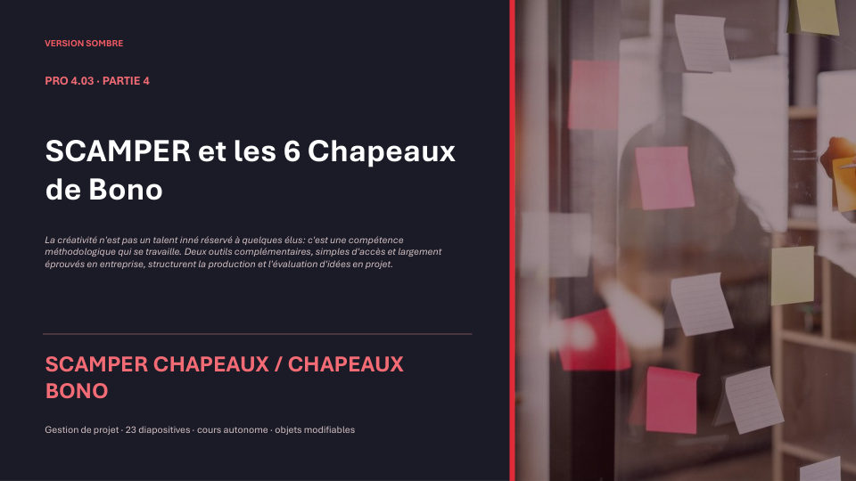 Première diapositive de la fiche PRO 4.03