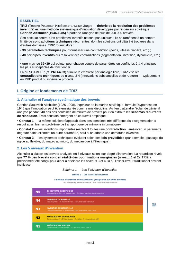 Une page du cours