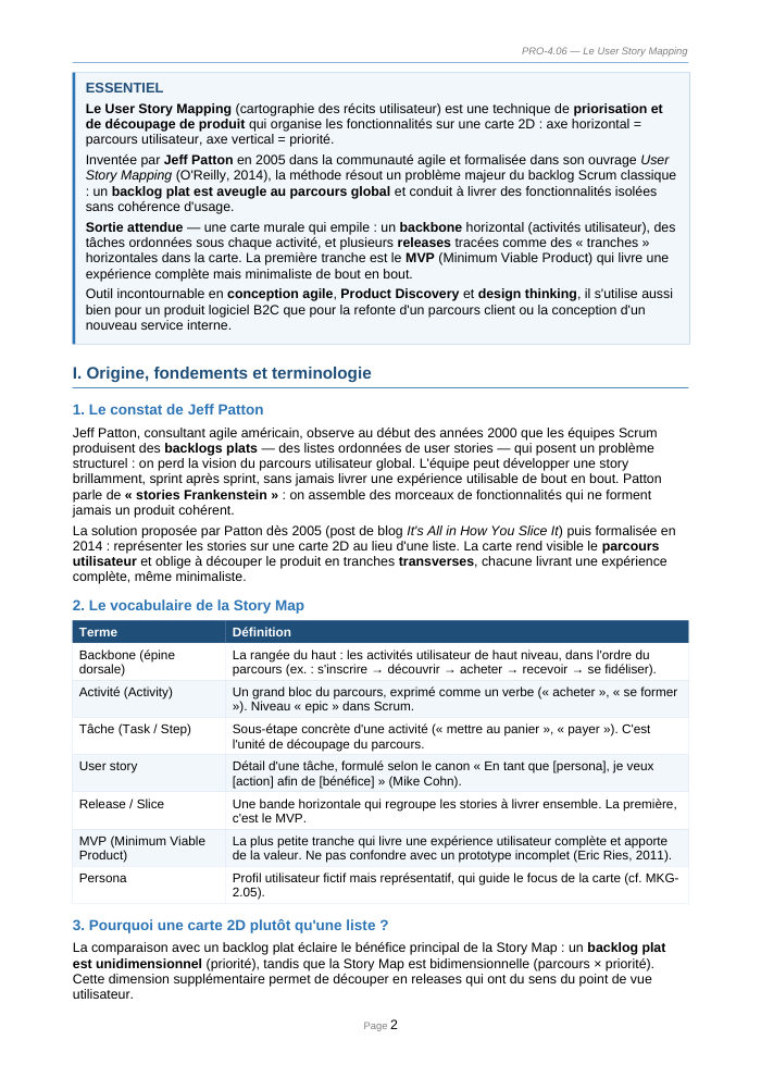 Une page du cours
