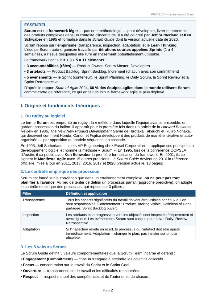 Une page du cours