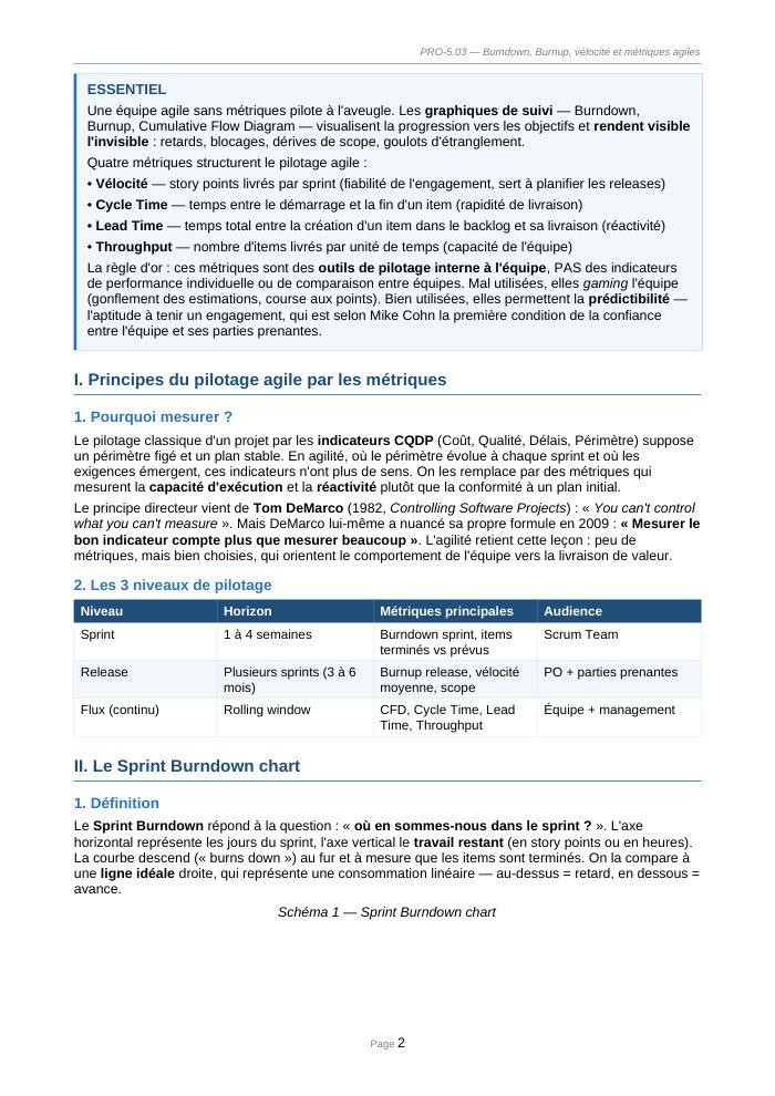 Une page du cours PRO 5.03