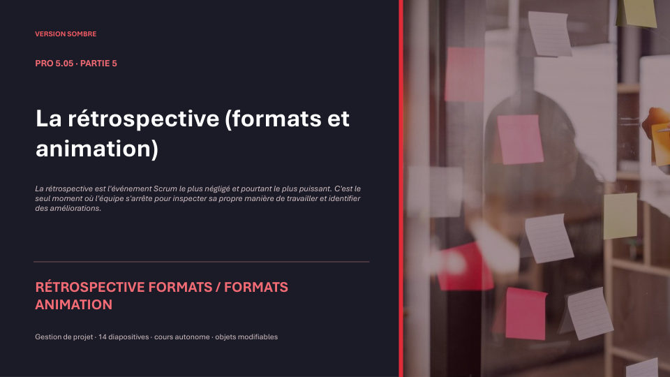 Première diapositive de la fiche PRO 5.05