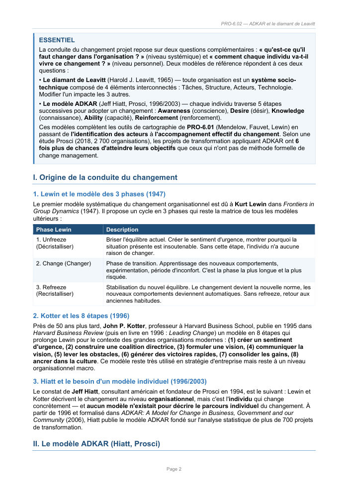 Une page du cours PRO 6.02