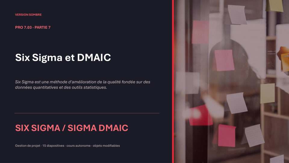 Première diapositive de la fiche PRO 7.03