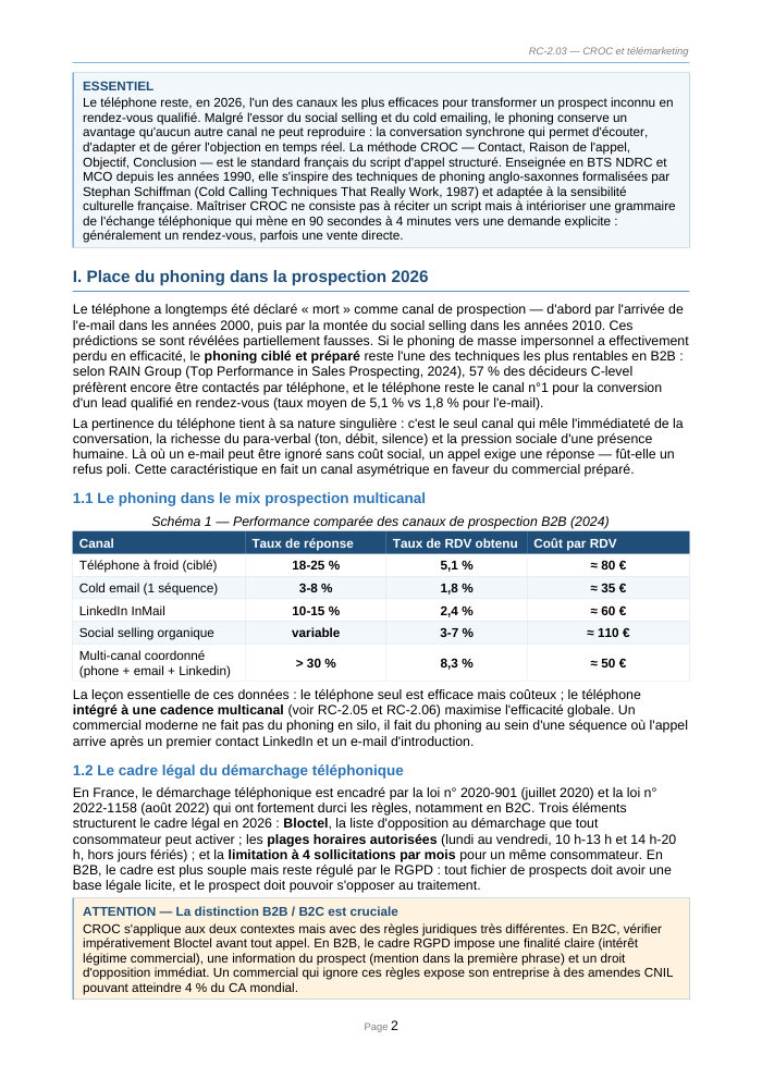 Une page du cours