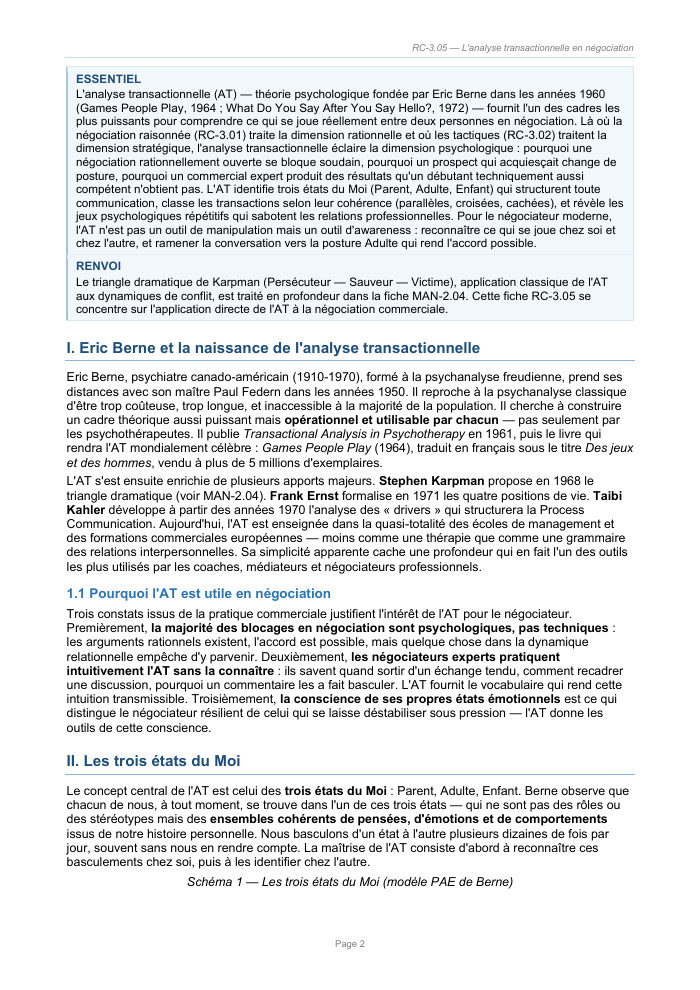 Une page du cours