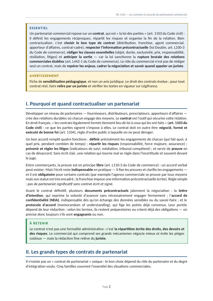 Une page du cours RC 4.06