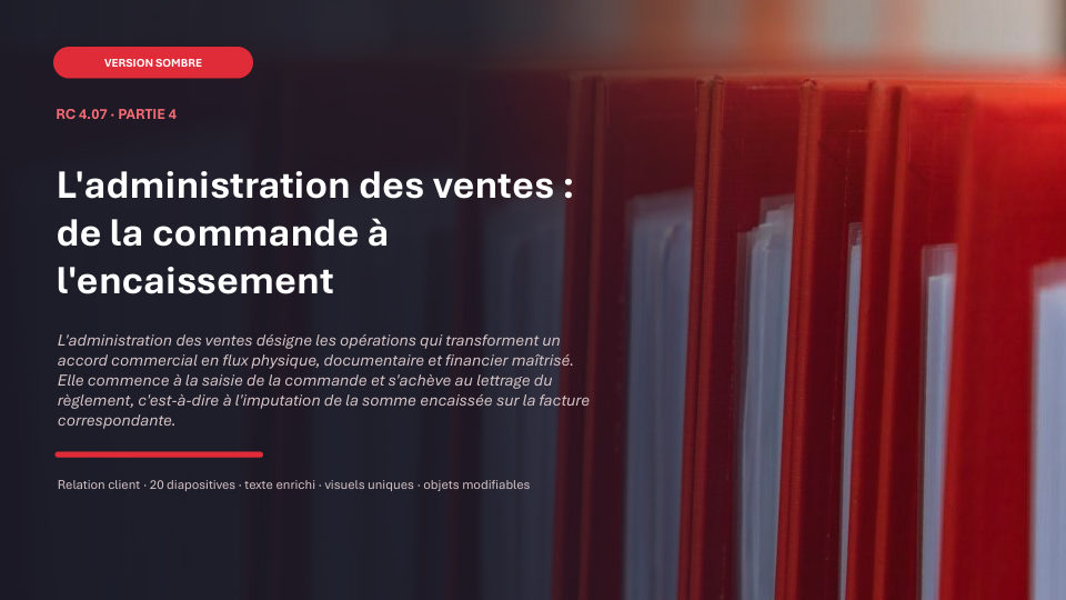 Première diapositive de la fiche RC 4.07