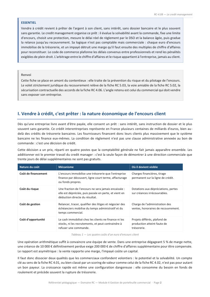 Une page du cours RC 4.08