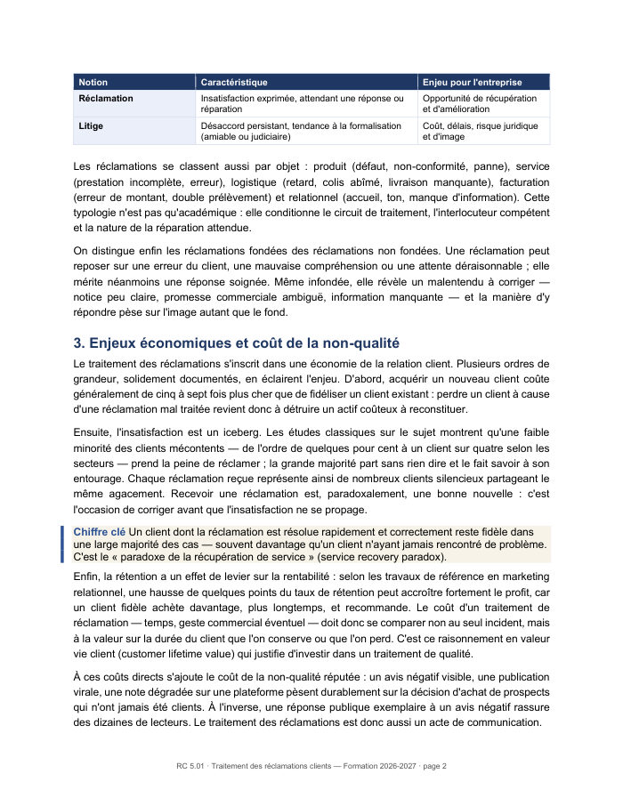 Une page du cours