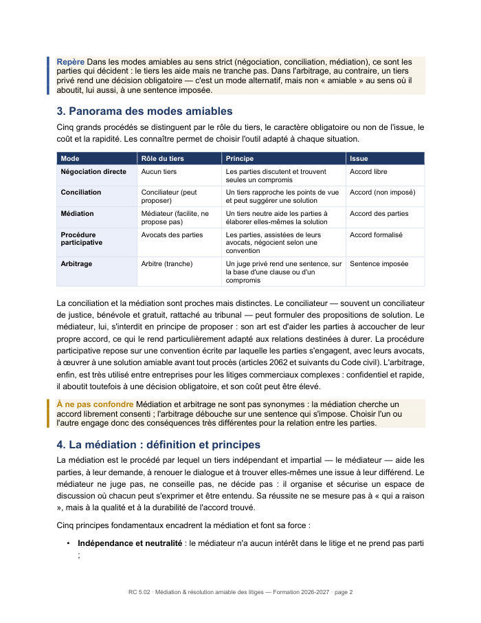 Une page du cours