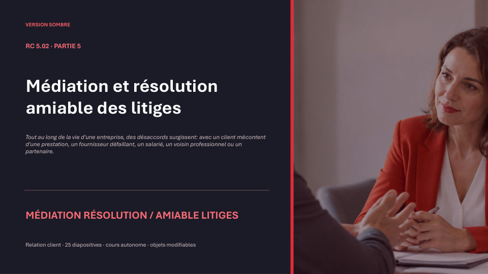 Première diapositive de la fiche RC 5.02