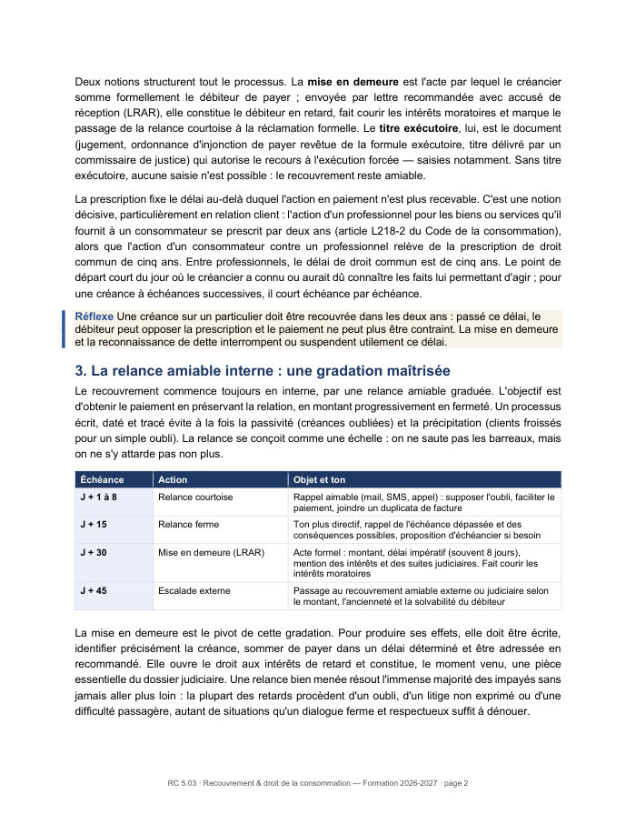 Une page du cours RC 5.03
