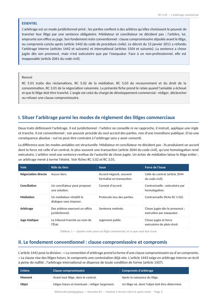 Une page du cours