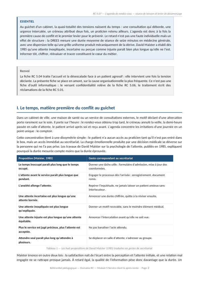 Une page du cours RC 5.07