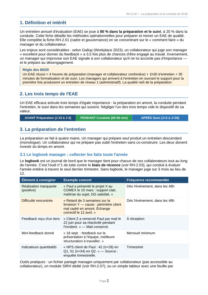 Une page du cours RH 2.02