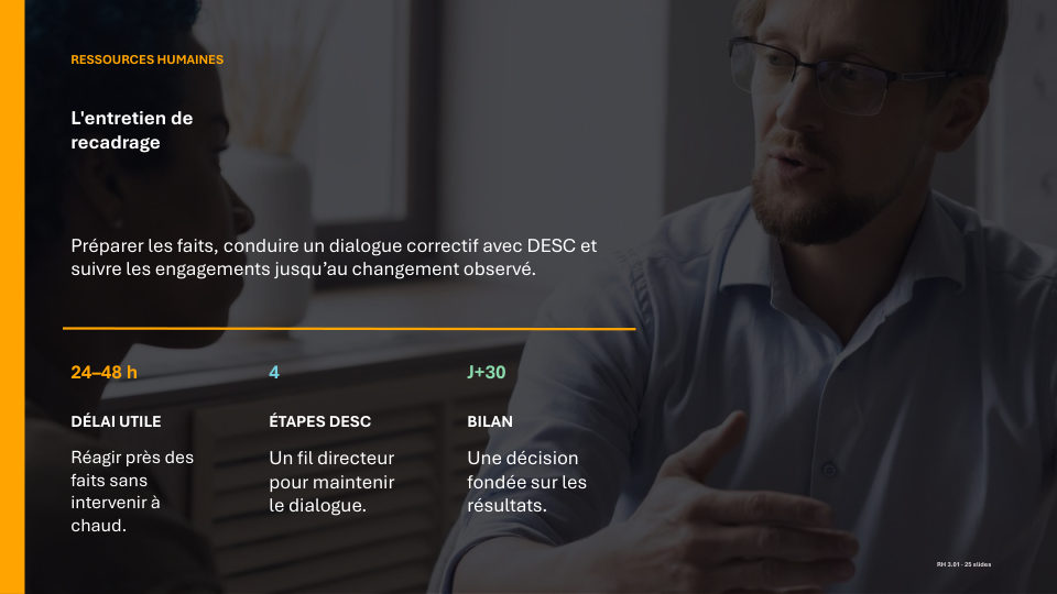 Première diapositive de la fiche RH 3.01