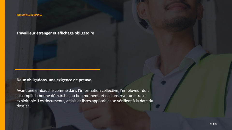 Première diapositive de la fiche RH 3.05