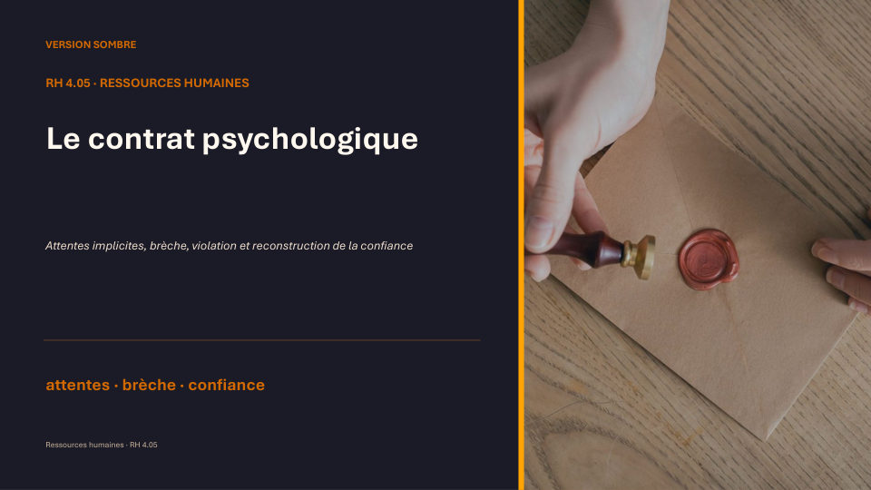 Première diapositive de la fiche RH 4.05