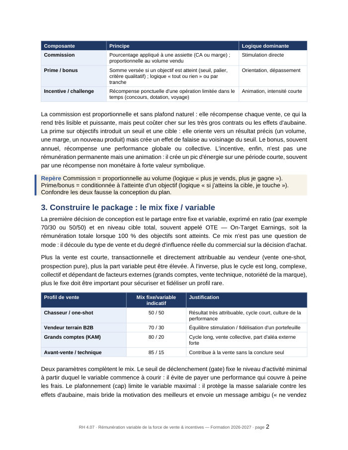 Une page du cours