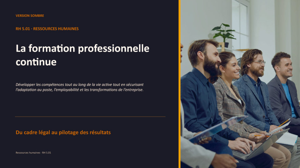 Première diapositive de la fiche RH 5.01