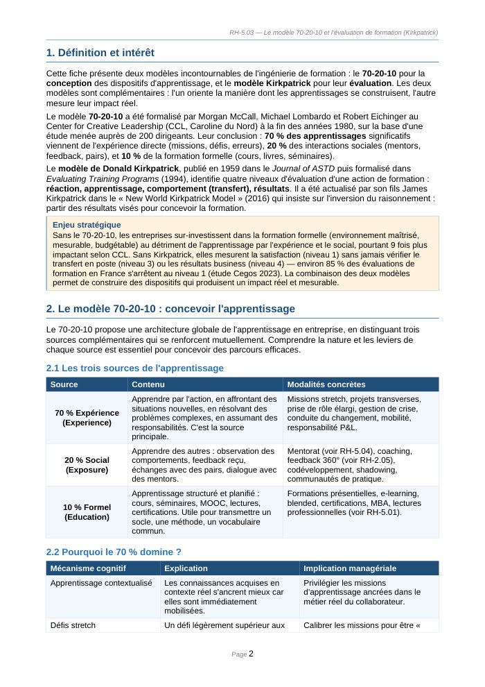 Une page du cours RH 5.03