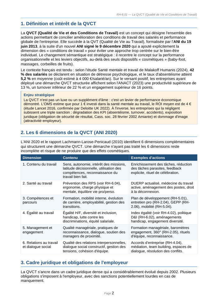 Une page du cours RH 6.01