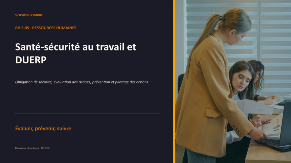 Première diapositive de la fiche RH 6.05