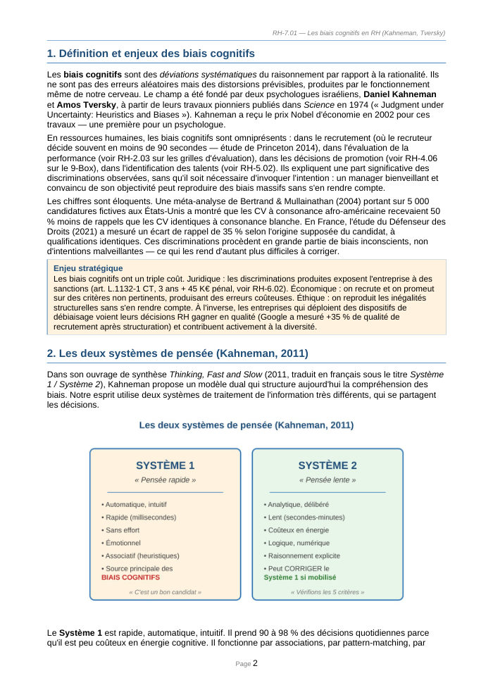 Une page du cours