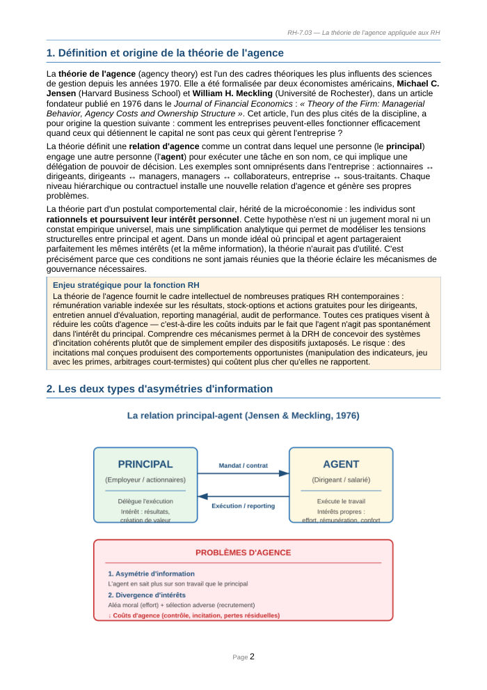 Une page du cours RH 7.03