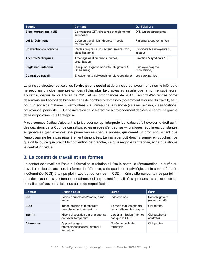 Une page du cours