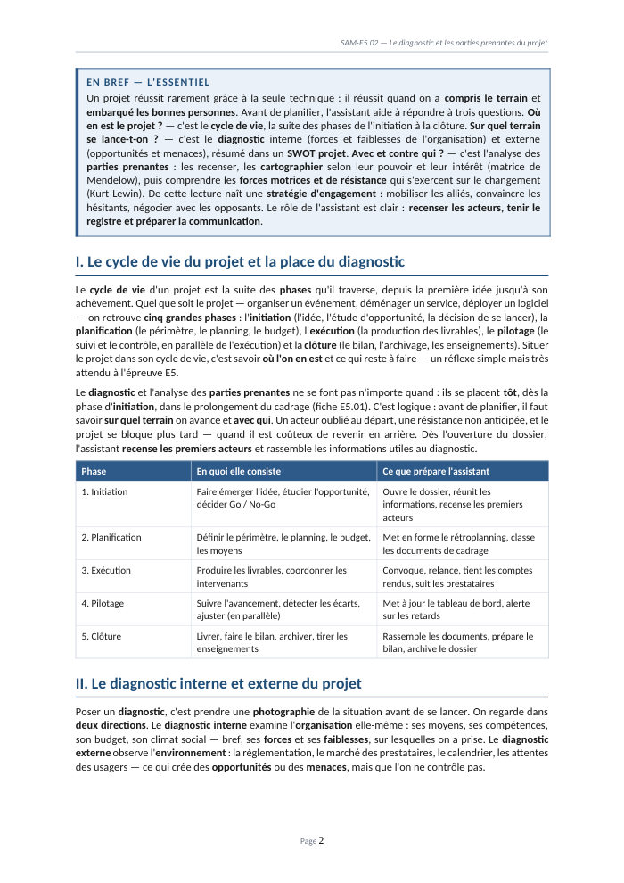 Une page du cours