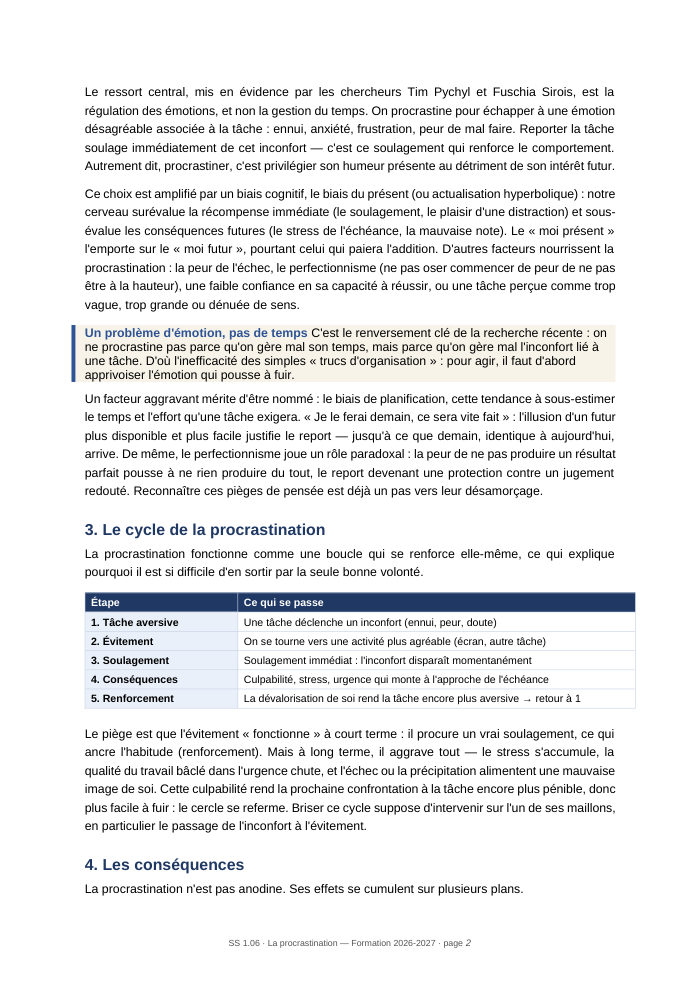 Une page du cours SS 1.06