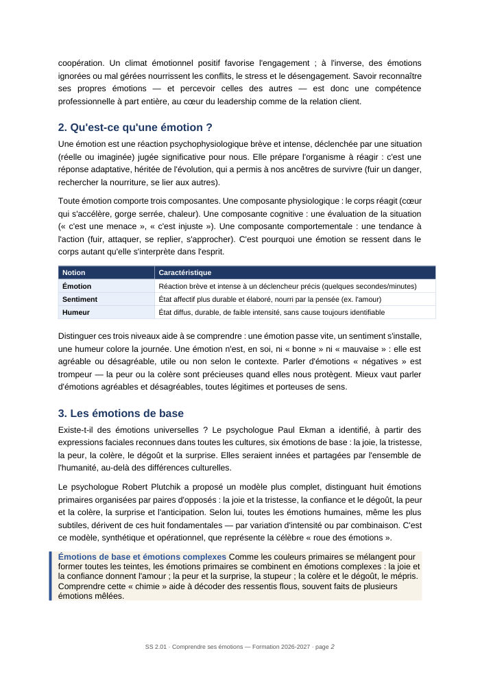 Une page du cours