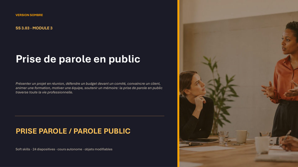 Première diapositive de la fiche SS 3.03