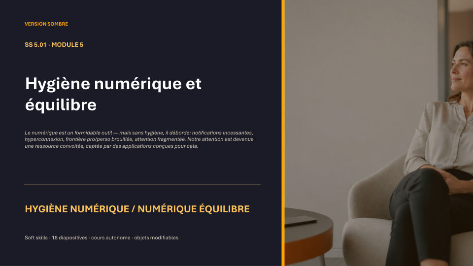 Première diapositive de la fiche SS 5.01