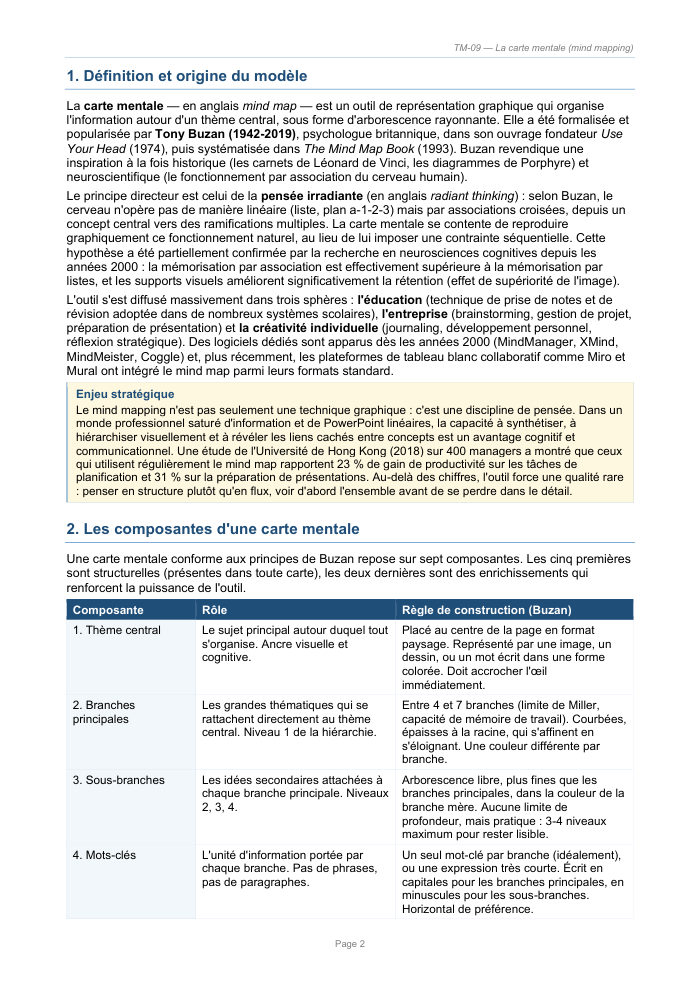 Une page du cours TM 09
