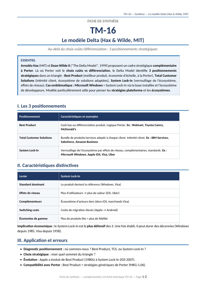 Première page de la synthèse