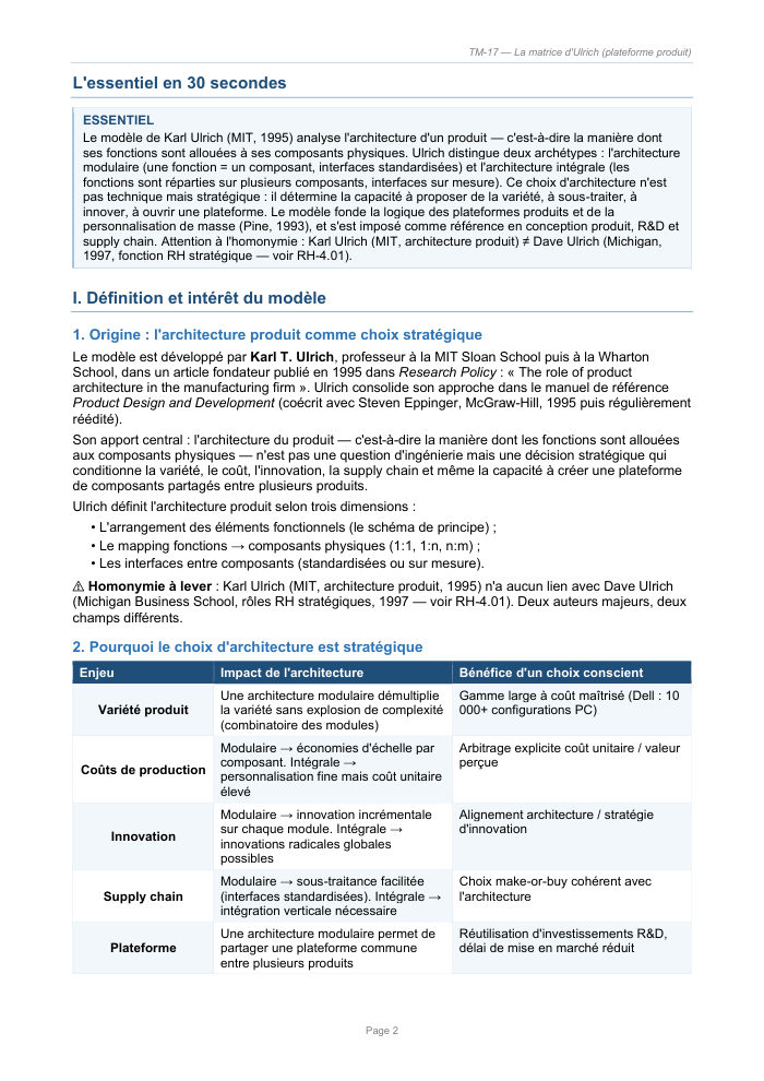 Une page du cours TM 17