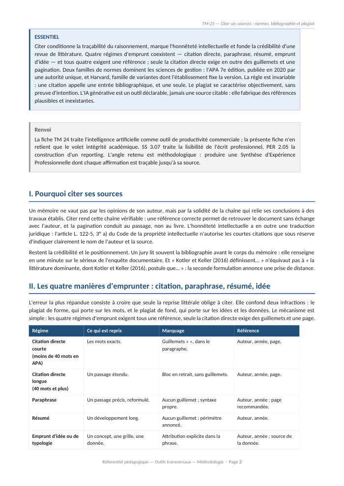 Une page du cours