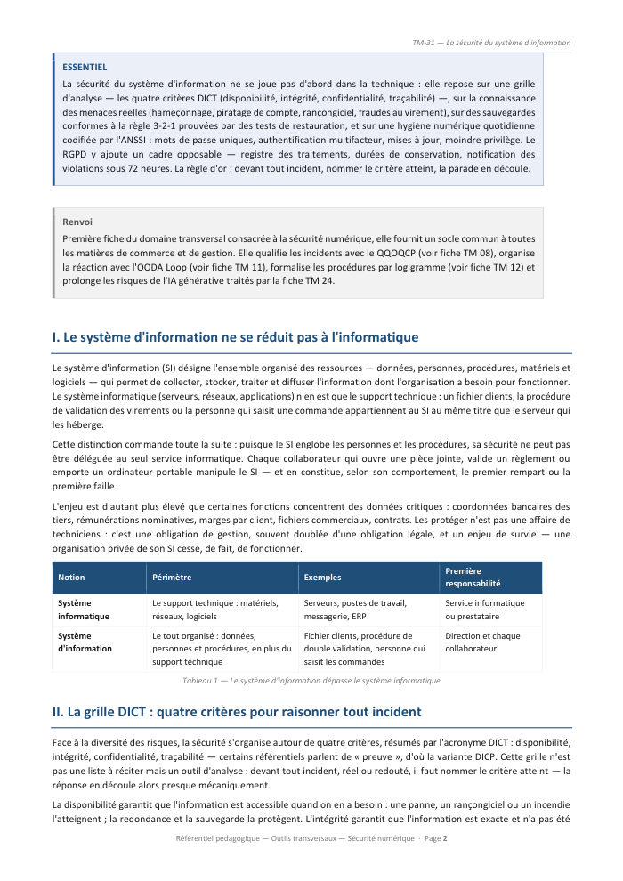 Une page du cours