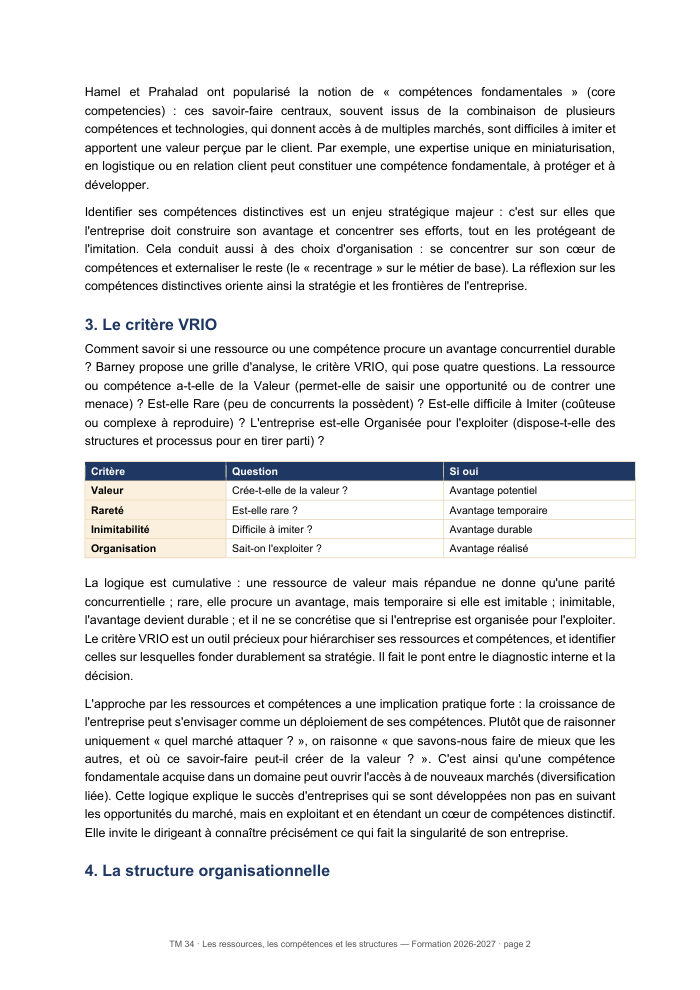 Une page du cours