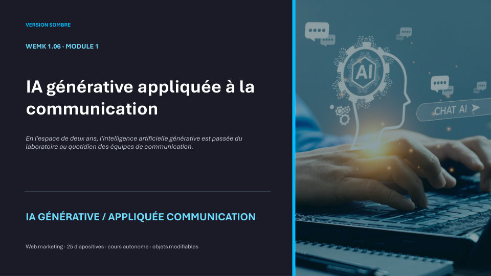 Première diapositive de la fiche WEMK 1.06