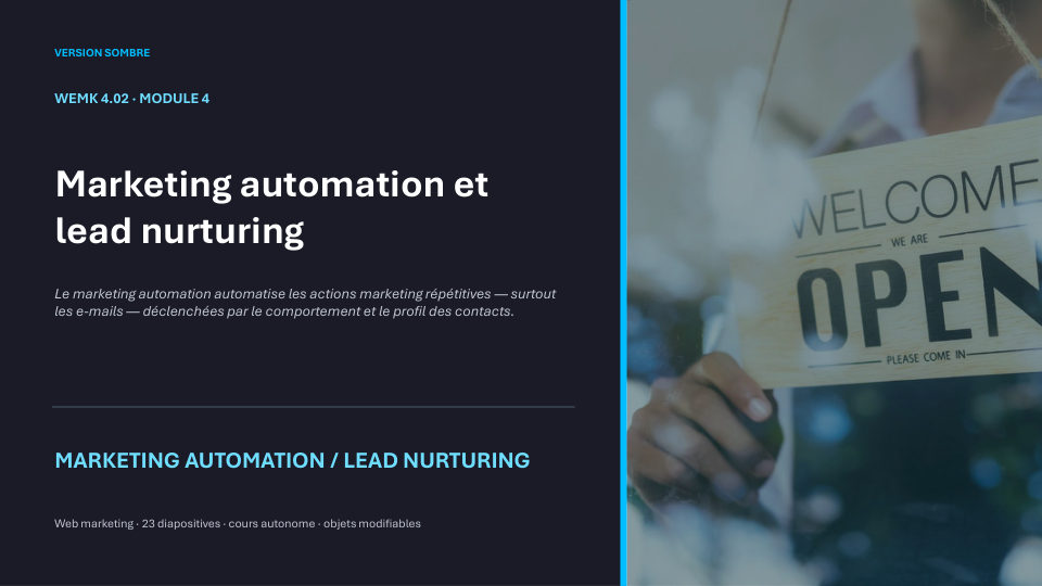 Première diapositive de la fiche WEMK 4.02